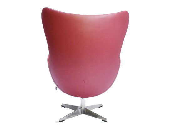 Кресло EGG CHAIR красный, натуральная кожа
