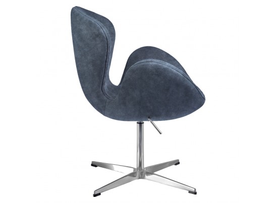 Кресло SWAN STYLE CHAIR тёмно-серый, искусственная замша в Каменске-Уральском
