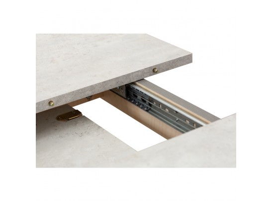 Стол Oslo раскладной 120-160x80x76см, Бетон лайт, серый в Каменске-Уральском