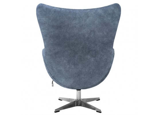 Кресло EGG STYLE CHAIR тёмно-серый, искусственная замша в Каменске-Уральском
