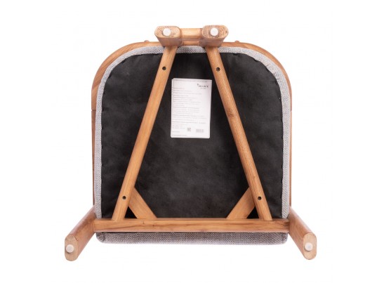 Стул Rich рогожка бежево-голубая с ножками цвета орех в Каменске-Уральском