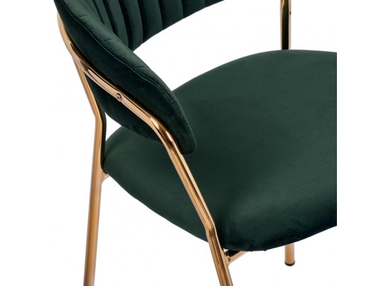 Комплект из 4-х стульев Turin зеленый с золотыми ножками в Каменске-Уральском