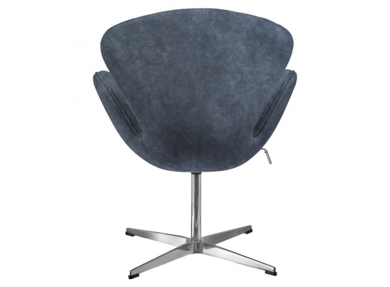Кресло SWAN STYLE CHAIR тёмно-серый, искусственная замша в Каменске-Уральском