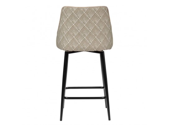 Стул полубарный Dave оливковый с жаккардом, с поворотным механизмом в Каменске-Уральском