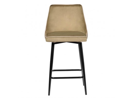 Стул полубарный Dave оливковый с жаккардом, с поворотным механизмом в Каменске-Уральском