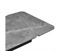 Стол Arthur раскладной 120-184x80x75см, керамогранит серый мрамор Greys Grey, чёрный в Каменске-Уральском