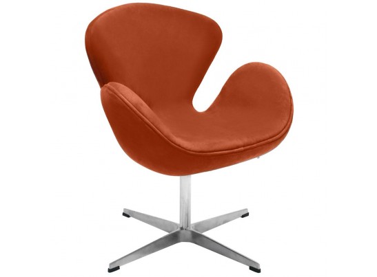 Кресло SWAN CHAIR терракотовый, искусственная замша в Каменске-Уральском