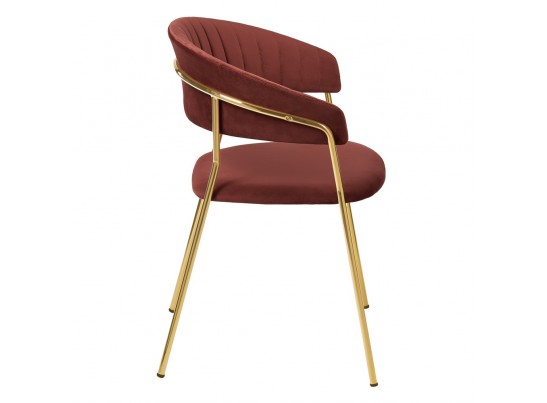 Стул Turin терракотовый с золотыми ножками в Каменске-Уральском