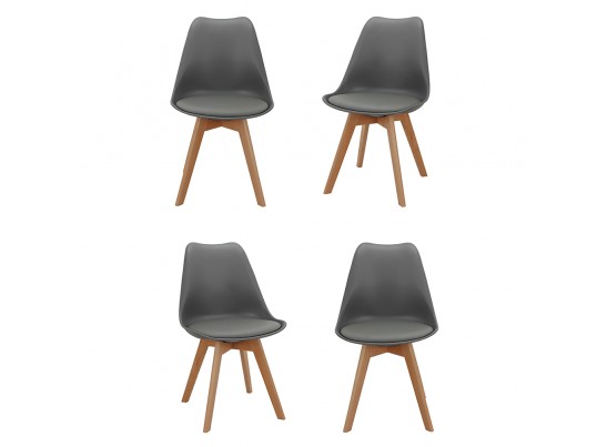 Комплект из 4-х стульев Eames Bon серый в Каменске-Уральском