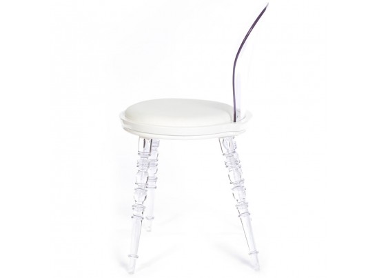 Стул Babel белый с прозрачными ножками в Каменске-Уральском