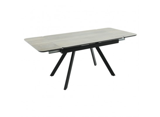 Стол Arthur раскладной 120-184x80x75см, керамогранит Dukale Henna, чёрный в Каменске-Уральском