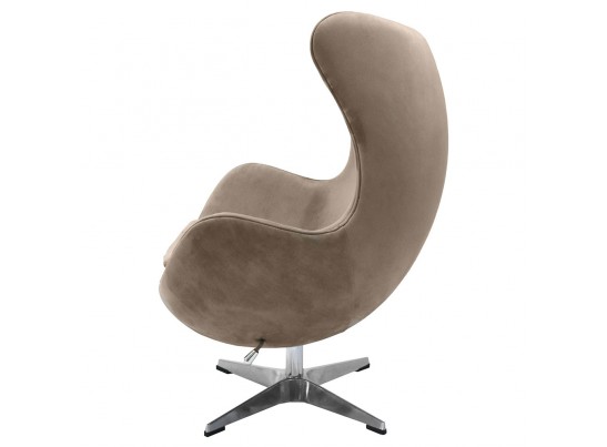 Кресло EGG CHAIR латте, искусственная замша в Каменске-Уральском