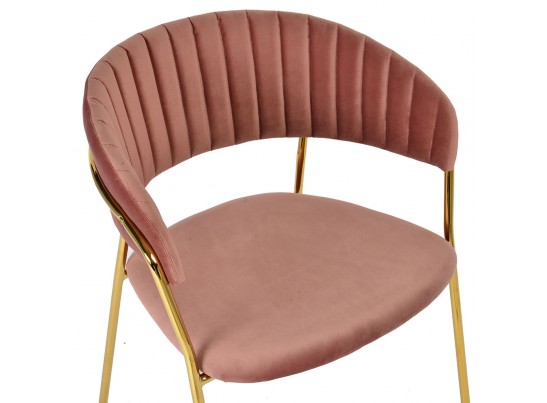 Комплект из 2-х стульев Turin пудровый с золотыми ножками в Каменске-Уральском