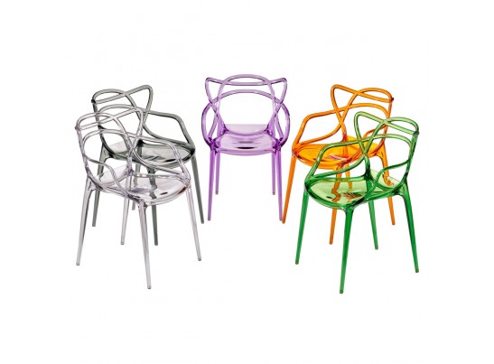 Комплект из 2-х стульев Masters прозрачный оранжевый в Каменске-Уральском