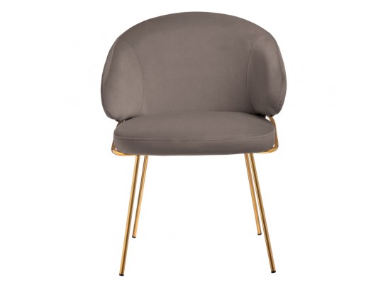 Стул-полукресло Emil латте с золотыми ножками в Каменске-Уральском