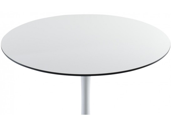 Стол Tulip диам. 90см, белый с чёрным в Каменске-Уральском