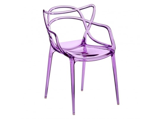 Комплект из 4-х стульев Masters прозрачный сиреневый в Каменске-Уральском