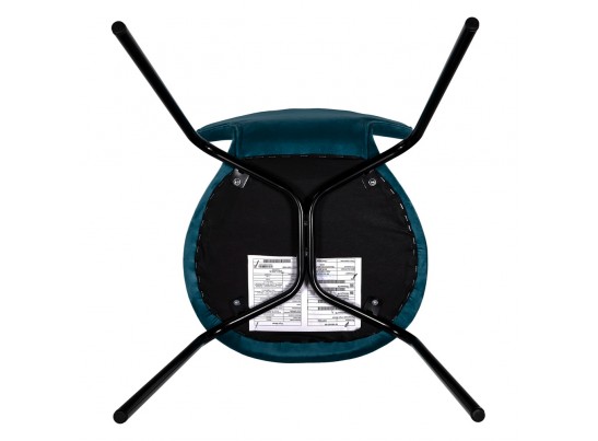 Стул Seven Style тёмно-бирюзовый велюр с чёрными ножками в Каменске-Уральском