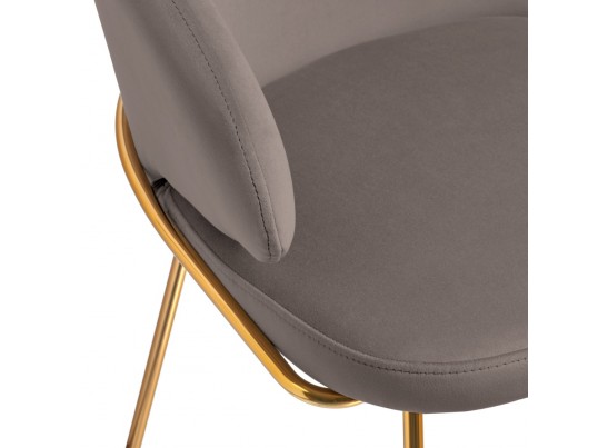 Стул-полукресло Emil латте с золотыми ножками в Каменске-Уральском