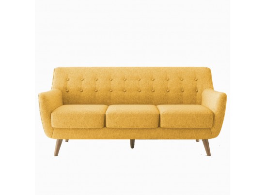 Диван Picasso трехместный горчичный в Каменске-Уральском