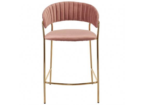 Комплект из 2-х стульев полубарных Turin пудровый с золотыми ножками в Каменске-Уральском