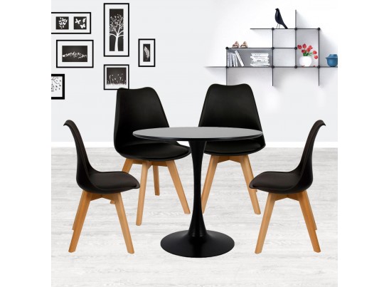 Комплект из 4-х стульев Eames Bon чёрный в Каменске-Уральском