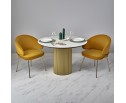 Стол Aura D110, керамогранит Ravena Natural, золотой в Каменске-Уральском