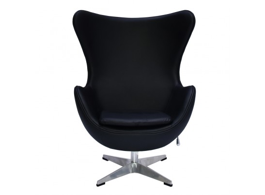 Кресло EGG CHAIR чёрный, натуральная кожа в Каменске-Уральском