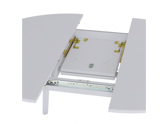 Стол Marcel круглый раскладной 110-140x110x76см, белый, белый в Каменске-Уральском