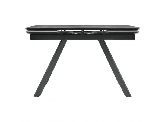 Стол Arthur раскладной 120-184x80x75см, керамогранит серый мрамор Greys Grey, чёрный в Каменске-Уральском