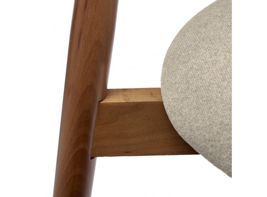 Стул Lucas 3 латте букле с ножками цвета орех в Каменске-Уральском