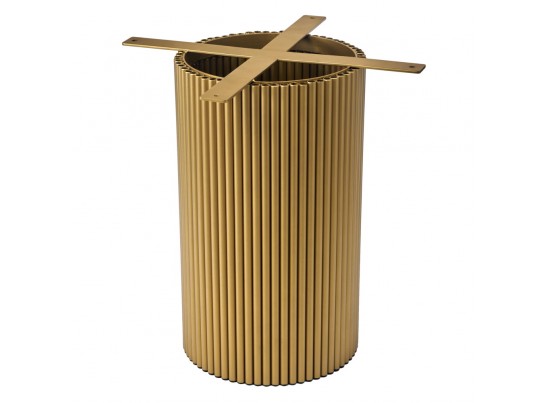 Стол Aura D110, керамогранит Ravena Natural, золотой в Каменске-Уральском