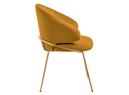 Стул-полукресло Emil медовый с золотыми ножками в Каменске-Уральском