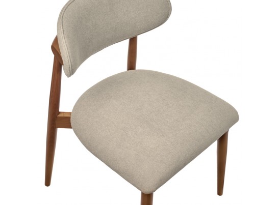 Стул Lucas 3 латте букле с ножками цвета орех в Каменске-Уральском