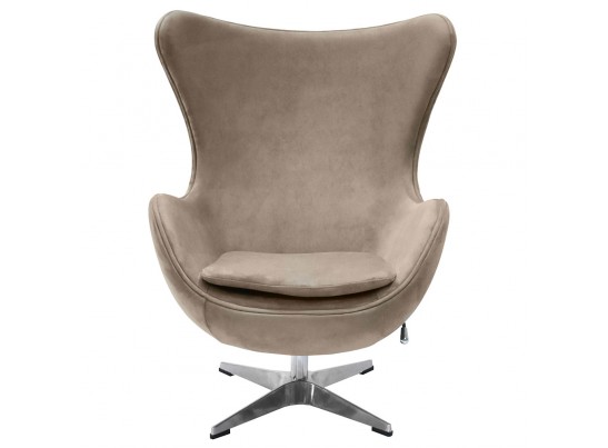 Кресло EGG CHAIR латте, искусственная замша в Каменске-Уральском