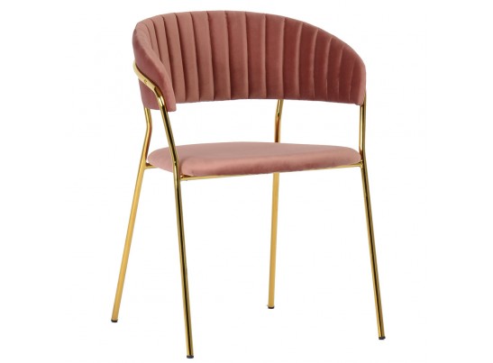 Комплект из 2-х стульев Turin пудровый с золотыми ножками в Каменске-Уральском