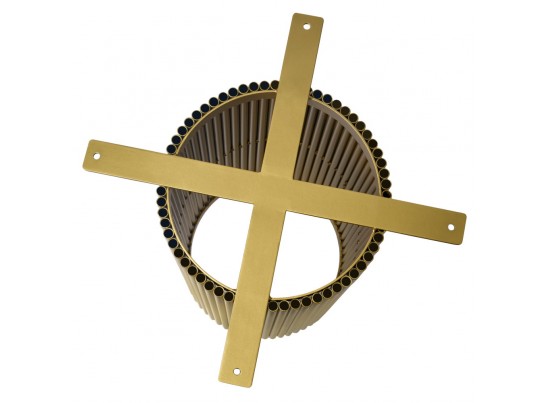 Стол Aura D110, керамогранит Ravena Natural, золотой в Каменске-Уральском