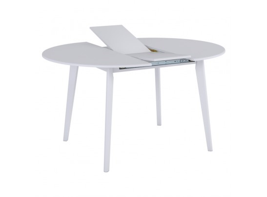 Стол Marcel круглый раскладной 110-140x110x76см, белый, белый в Каменске-Уральском