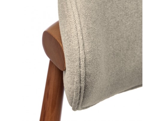 Стул Lucas 3 латте букле с ножками цвета орех в Каменске-Уральском