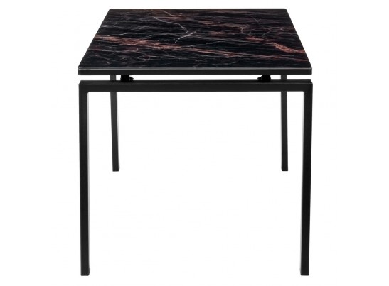Стол Areal раскладной 140-180х80х75 чёрный мрамор с чёрными ножками в Каменске-Уральском