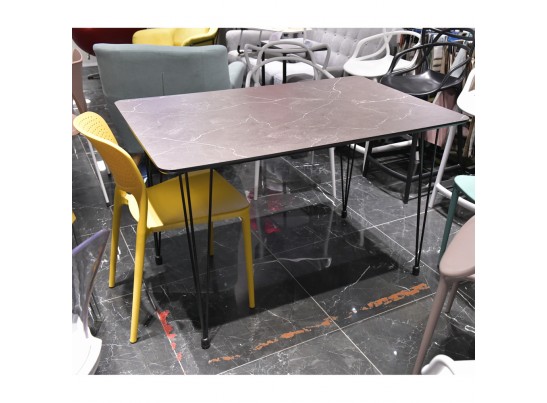Стол Solution 120x80х75,5см, серый мрамор в Каменске-Уральском