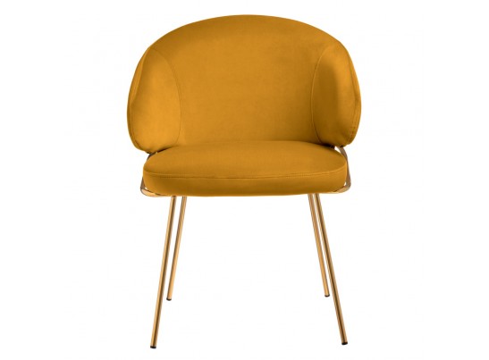 Стул-полукресло Emil медовый с золотыми ножками в Каменске-Уральском