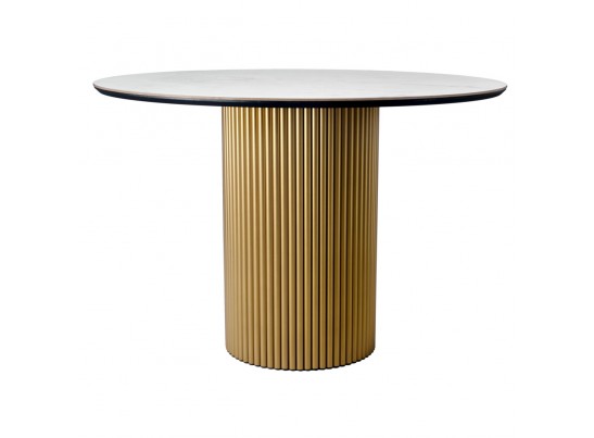 Стол Aura D110, керамогранит Ravena Natural, золотой в Каменске-Уральском