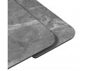 Стол Arthur раскладной 120-184x80x75см, керамогранит серый мрамор Greys Grey, чёрный в Каменске-Уральском