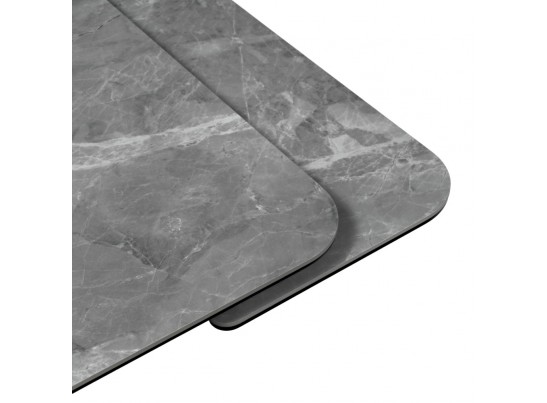 Стол Arthur раскладной 120-184x80x75см, керамогранит серый мрамор Greys Grey, чёрный в Каменске-Уральском