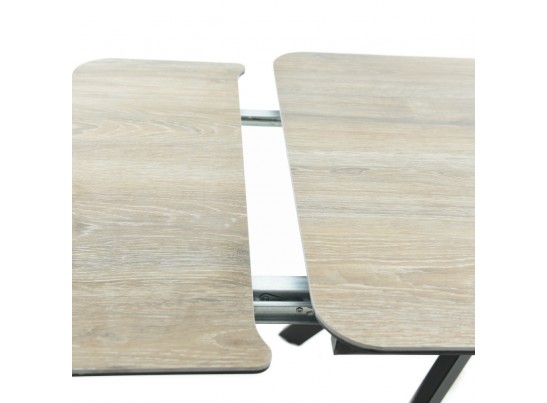 Стол Arthur раскладной 120-184x80x75см, керамогранит Dukale Henna, чёрный в Каменске-Уральском