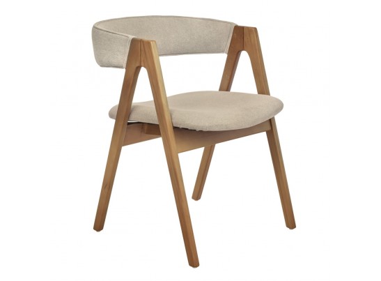 Стул Alan латте букле с ножками цвета орех в Каменске-Уральском