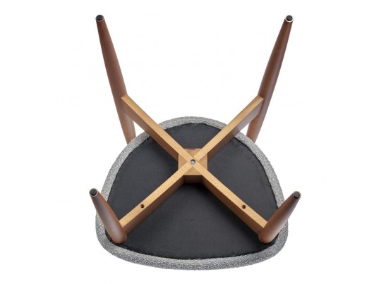 Стул Lucas светло-серый букле с ножками цвета орех в Каменске-Уральском