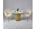 Стол Aura D110, керамогранит Ravena Natural, золотой в Каменске-Уральском