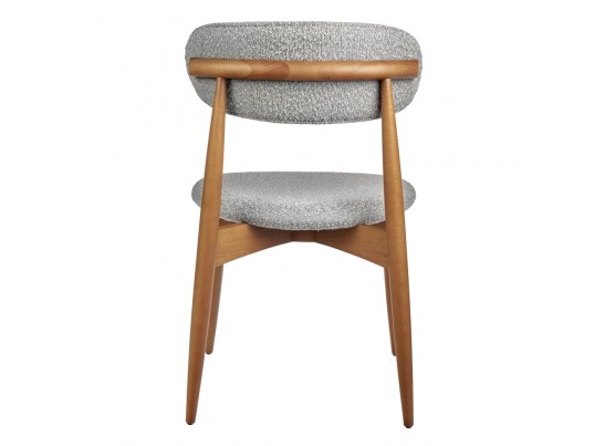 Стул Lucas светло-серый букле с ножками цвета орех в Каменске-Уральском